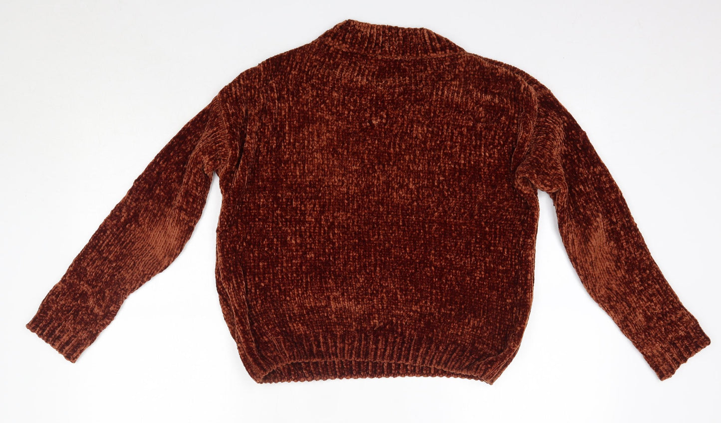 Daisy Street Womens Brown Round Neck  Polyester Pullover Jumper Size 6