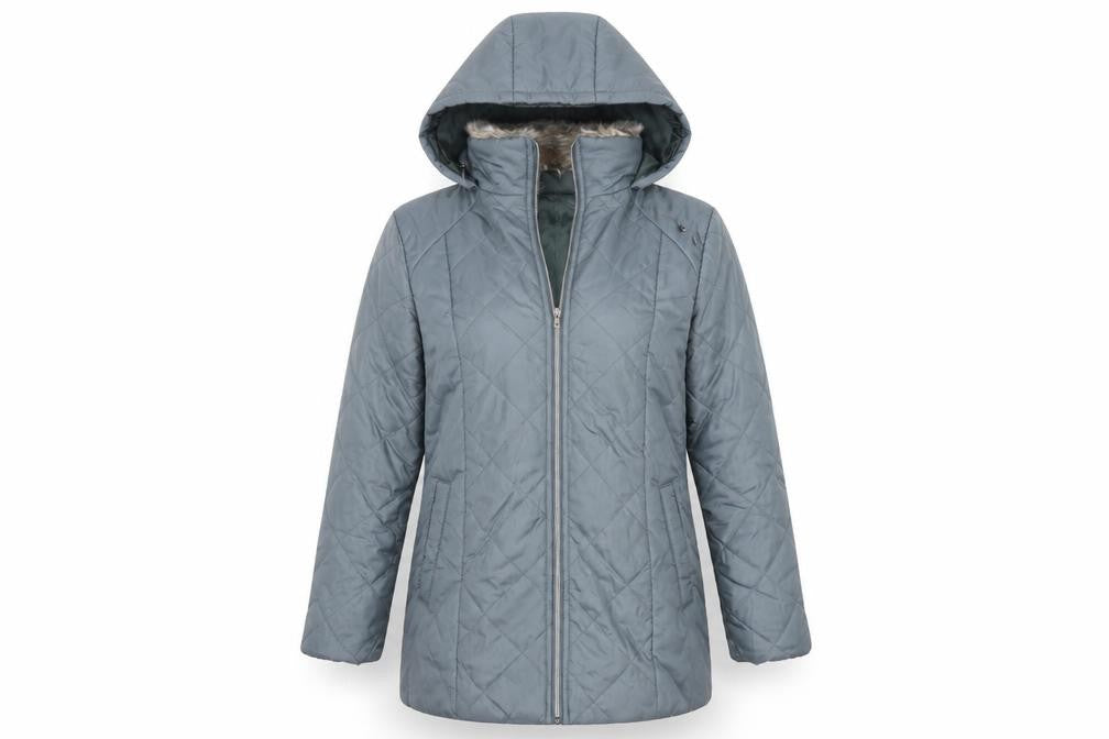 Womens UK Size S Anne De Lancay Grey Overcoat