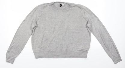 Womens UK Size M Divided Grey Pullover Jumper