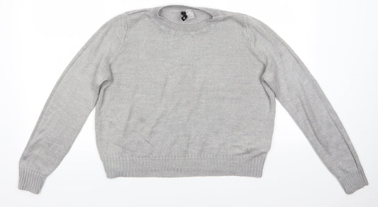 Womens UK Size M Divided Grey Pullover Jumper