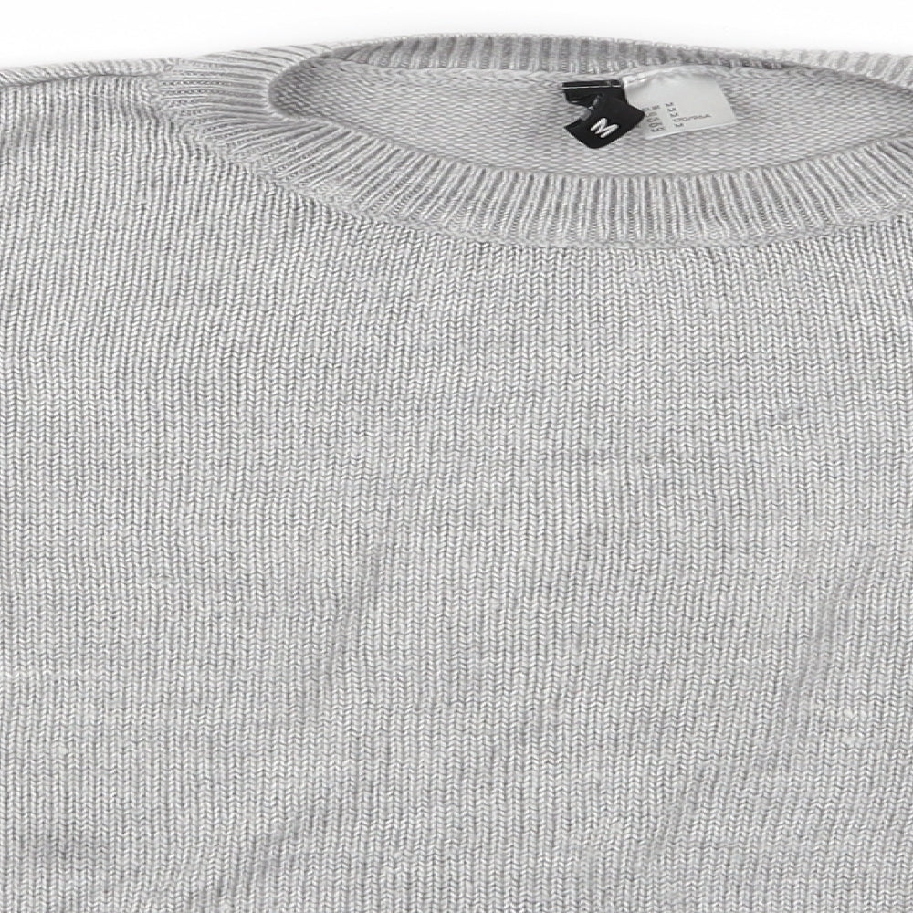 Womens UK Size M Divided Grey Pullover Jumper