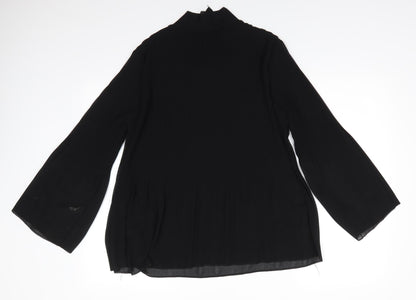 Womens UK Size  Preworn Black Tunic Blouse