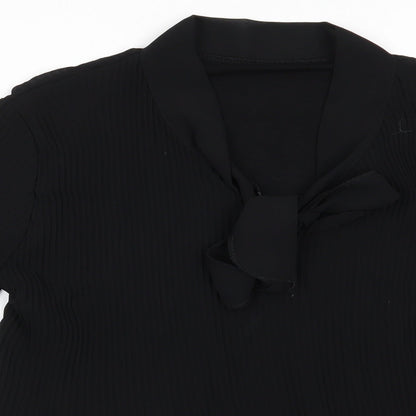 Womens UK Size  Preworn Black Tunic Blouse