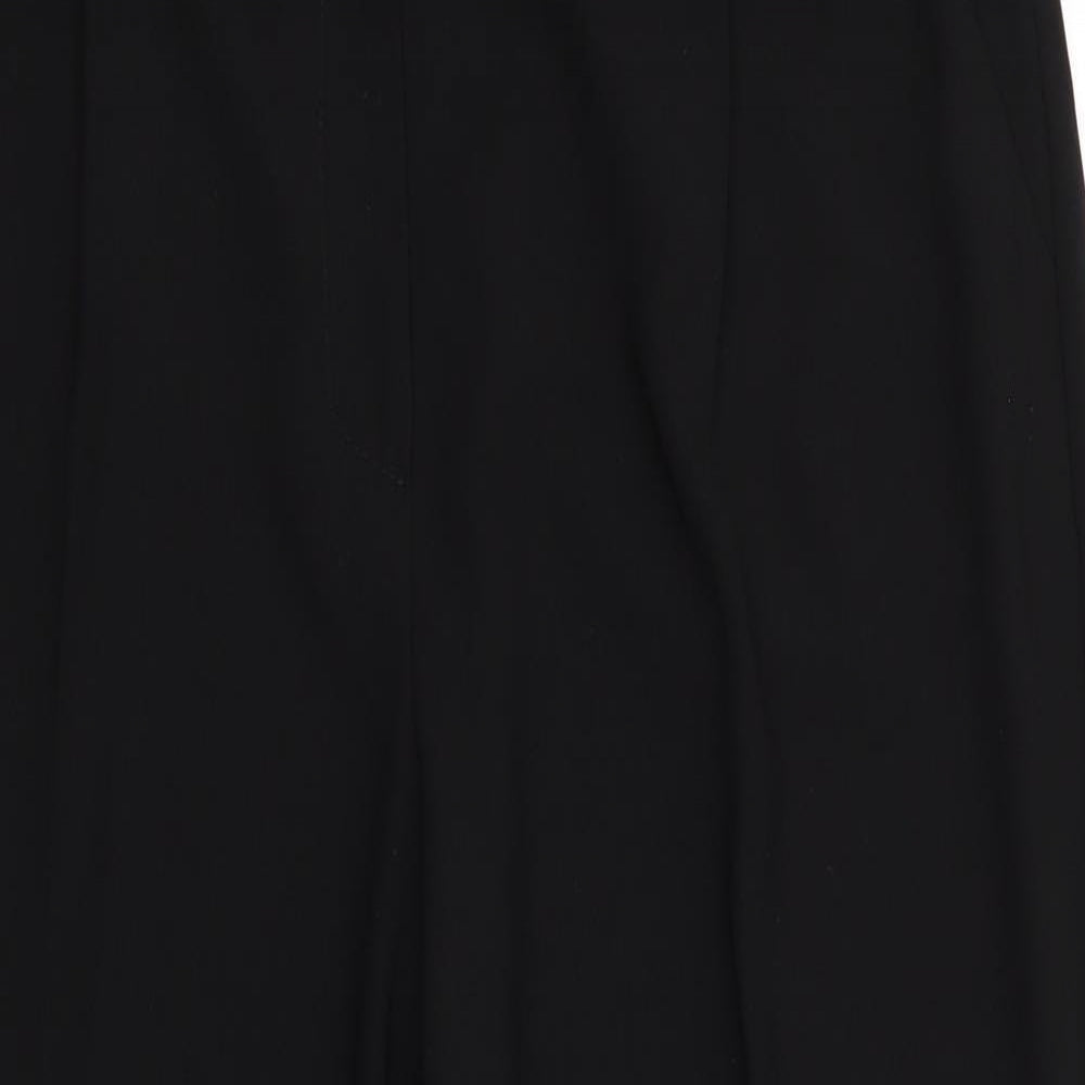 Womens UK Size 14 Per Una Regular Fit Dress Pants Black Trousers