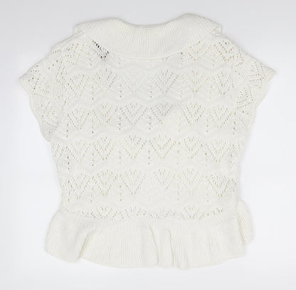 Womens UK Size 18 Soon Ivory Cardigan Jumper