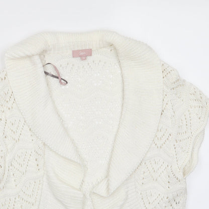 Womens UK Size 18 Soon Ivory Cardigan Jumper