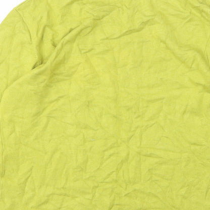 Just Elegance Womens Green Round Neck  Viscose Pullover Jumper Size M
