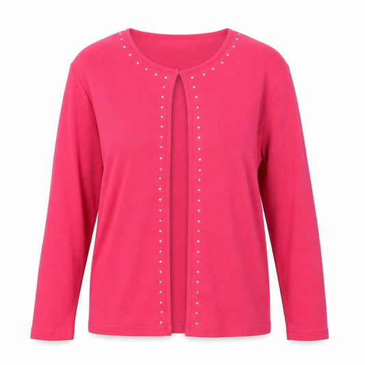 Womens UK Size 14 TIGI Pink Cardigan Jumper