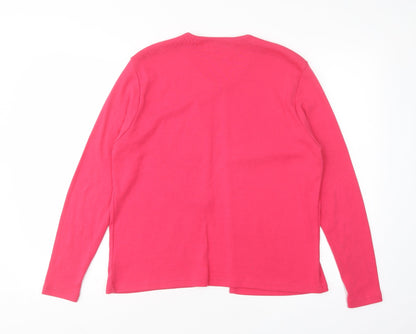 Womens UK Size 14 TIGI Pink Cardigan Jumper