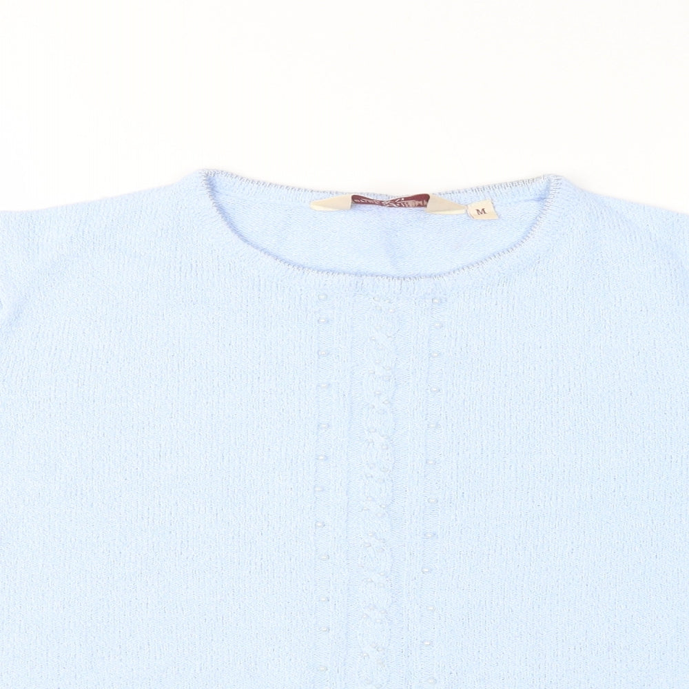 Womens UK Size M EWM Blue Pullover Jumper