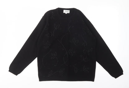 Womens UK Size S Akal Black Pullover Jumper