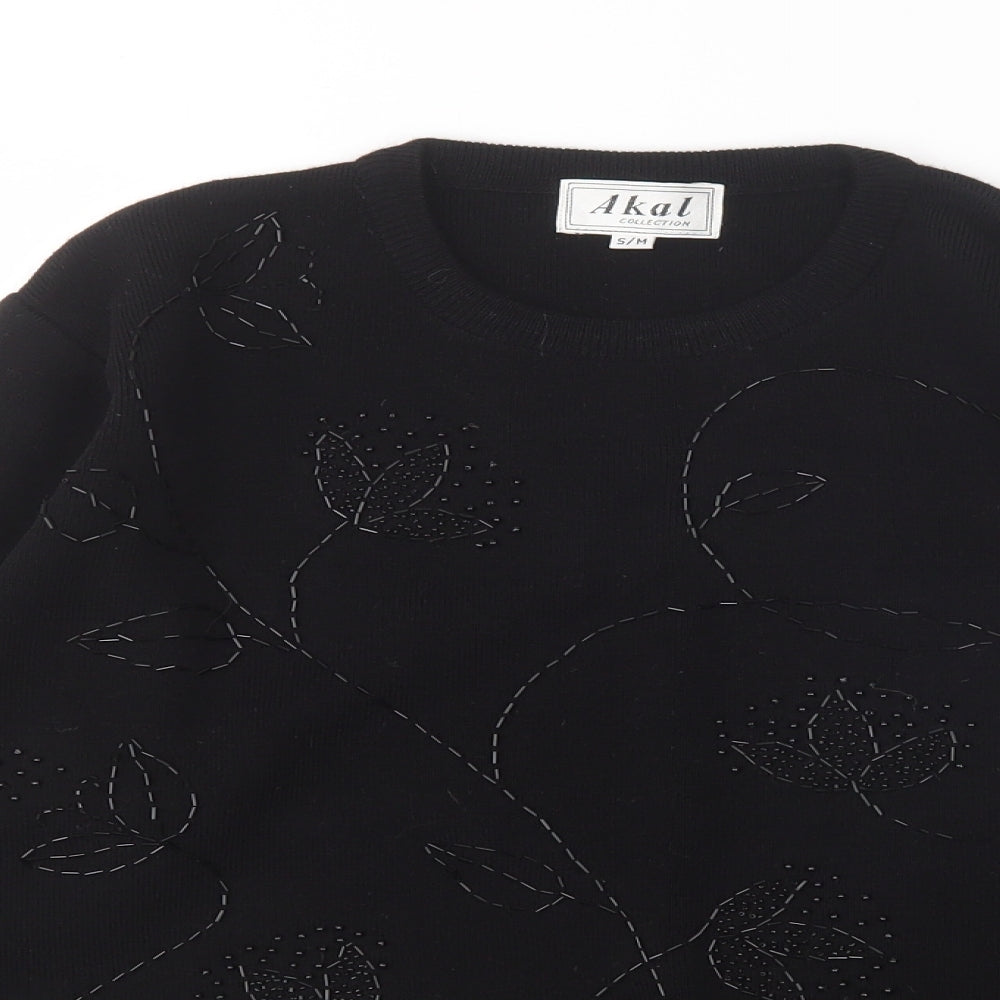 Womens UK Size S Akal Black Pullover Jumper