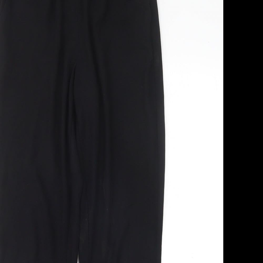 Nutmeg Womens Black  Polyester Trousers  Size 10 L29 in Regular