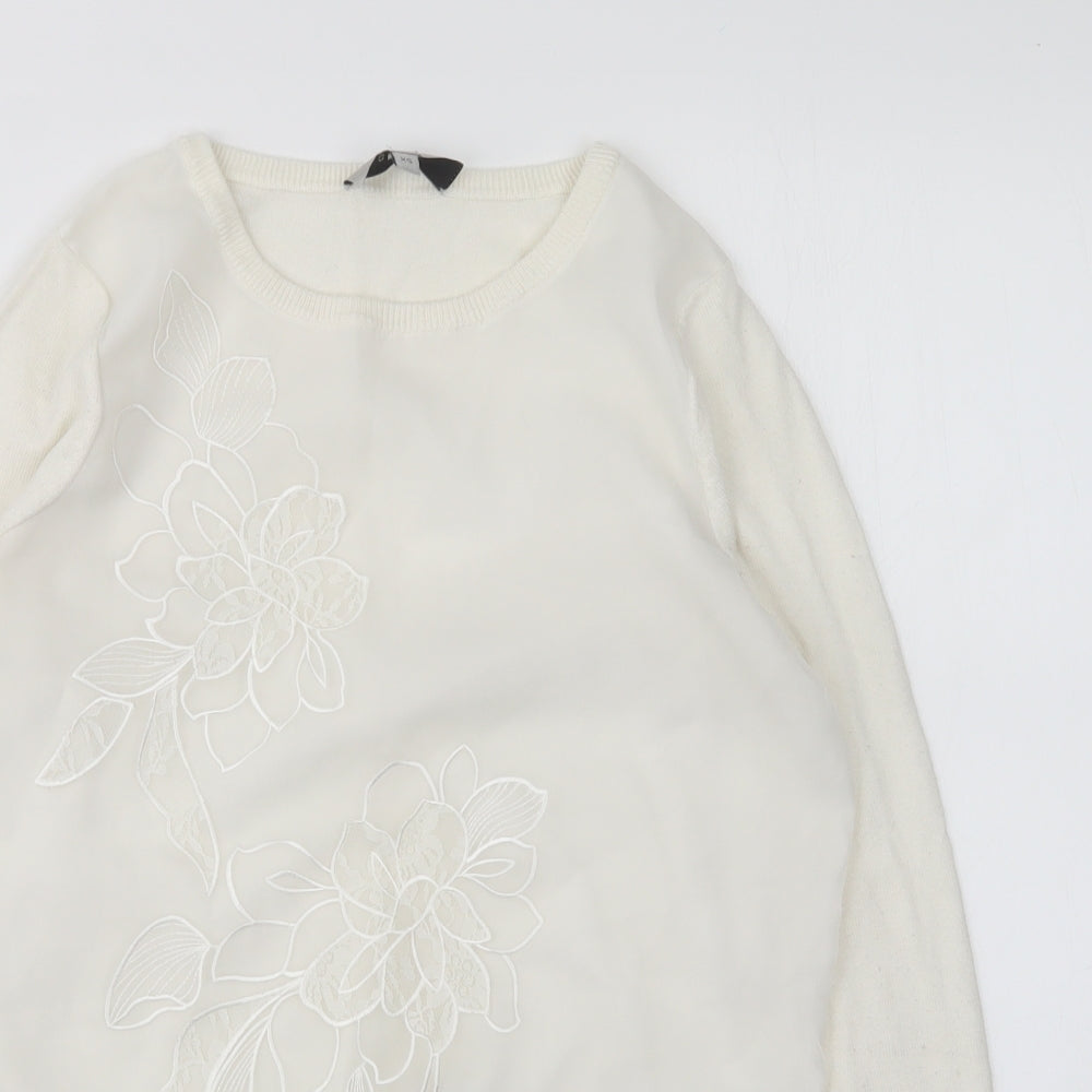 Womens UK Size XS Coast White Pullover Jumper