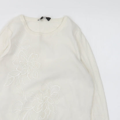 Womens UK Size XS Coast White Pullover Jumper