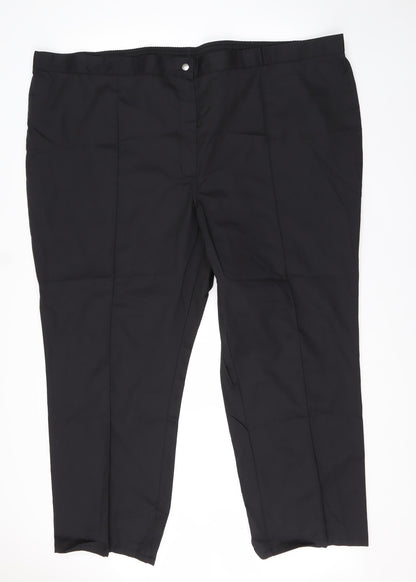 Womens UK Size 32 Alexandra Regular Fit Dress Pants Black Trousers