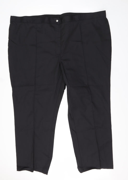 Womens UK Size 32 Alexandra Regular Fit Dress Pants Black Trousers