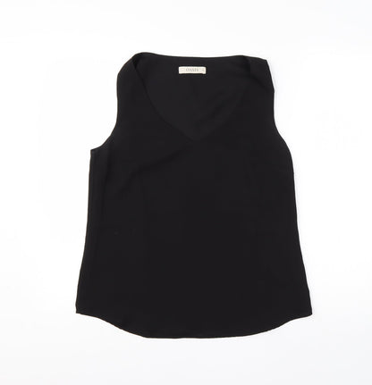 Womens UK Size 10 Oasis Black Basic Blouse