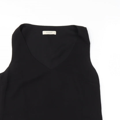 Womens UK Size 10 Oasis Black Basic Blouse
