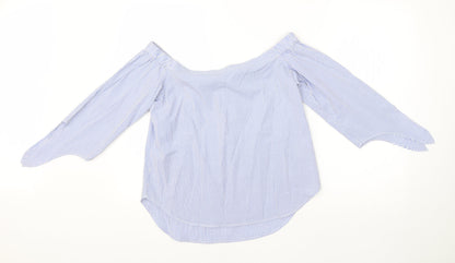 Womens UK Size 10 Oasis Blue Basic Blouse