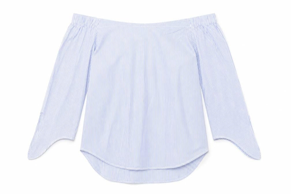 Womens UK Size 10 Oasis Blue Basic Blouse