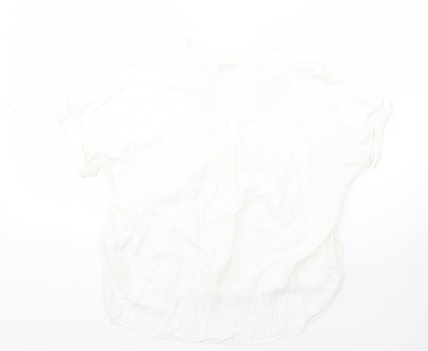 Womens UK Size 8 Warehouse White Basic Blouse