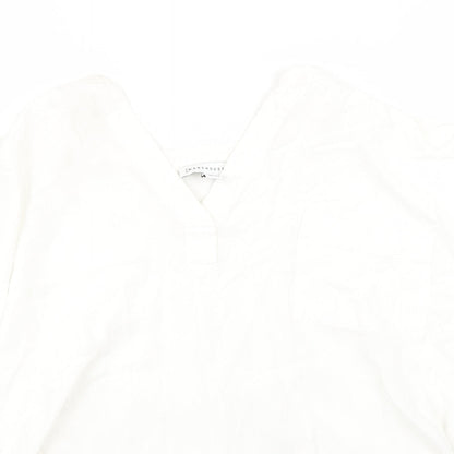 Womens UK Size 8 Warehouse White Basic Blouse
