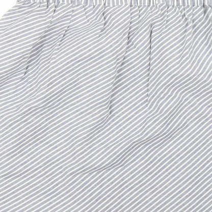 Villa Clothin Womens Grey Striped Cotton A-Line Skirt Size 36 in