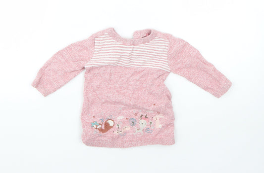 TU Baby Red  Cotton Pullover Jumper Size 0-3 Months