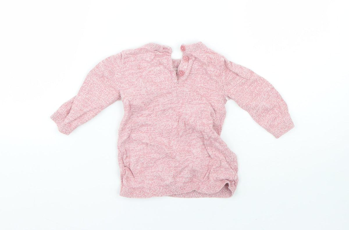 Back view of Tu Baby Red Cotton jumper, size 0-3, Months