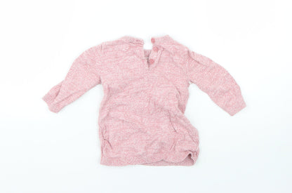 Back view of Tu Baby Red Cotton jumper, size 0-3, Months