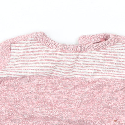 Close-up detail of Tu Baby Red Cotton jumper, size 0-3, Months