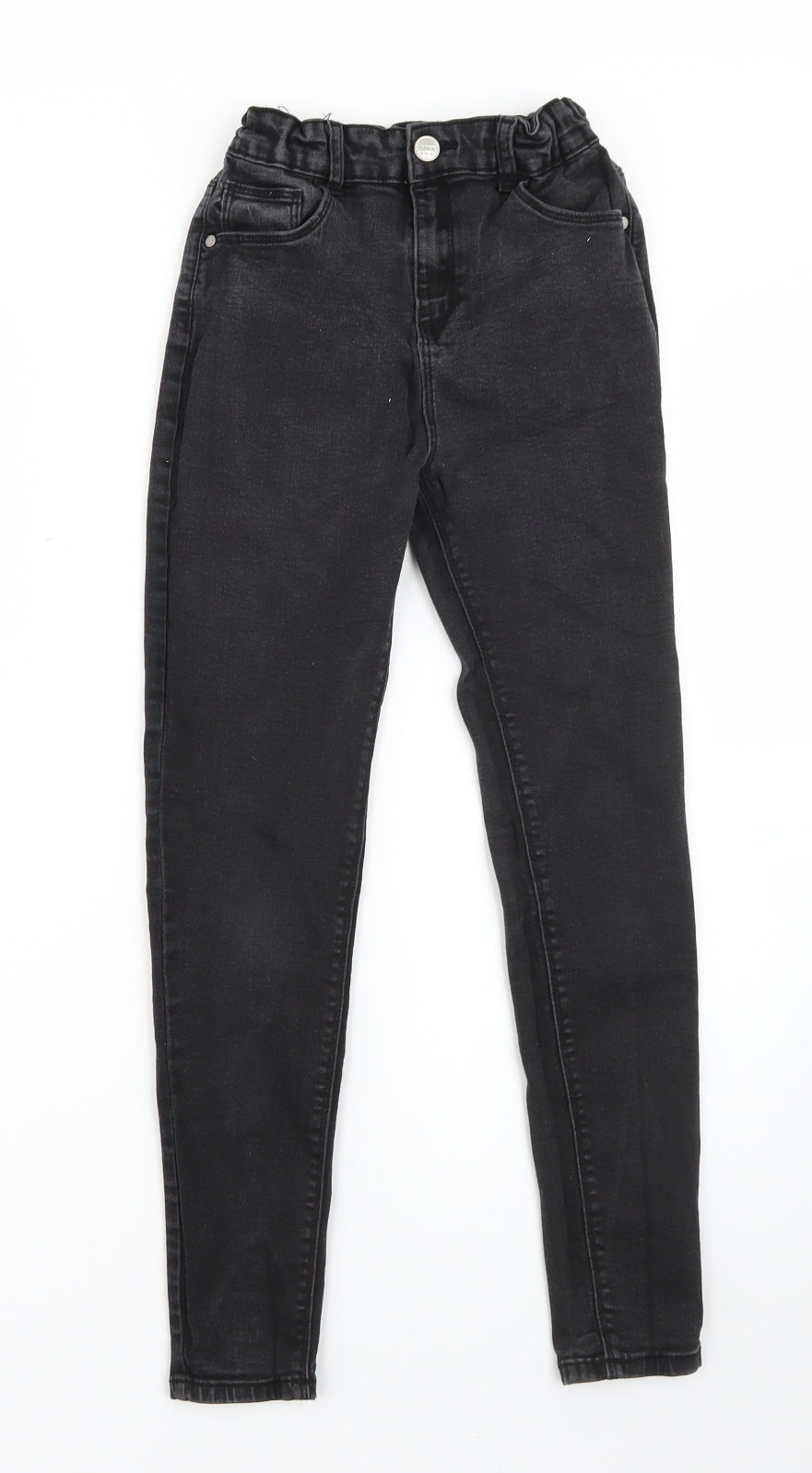 Denim Co Girls Black  Cotton Skinny Jeans Size 11-12 Years  Regular