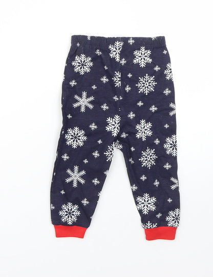Baby Baby Blue  Cotton  Pyjama Pants Size 6-9 Months   - christmas