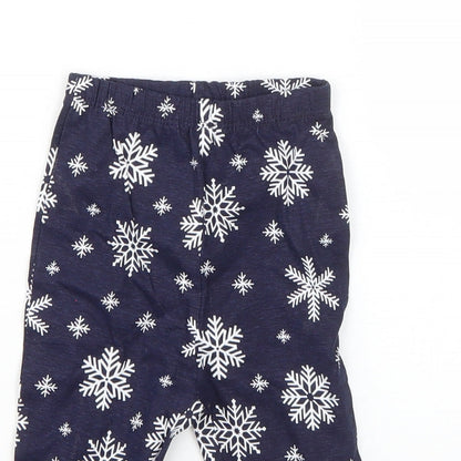 Baby Baby Blue  Cotton  Pyjama Pants Size 6-9 Months   - christmas