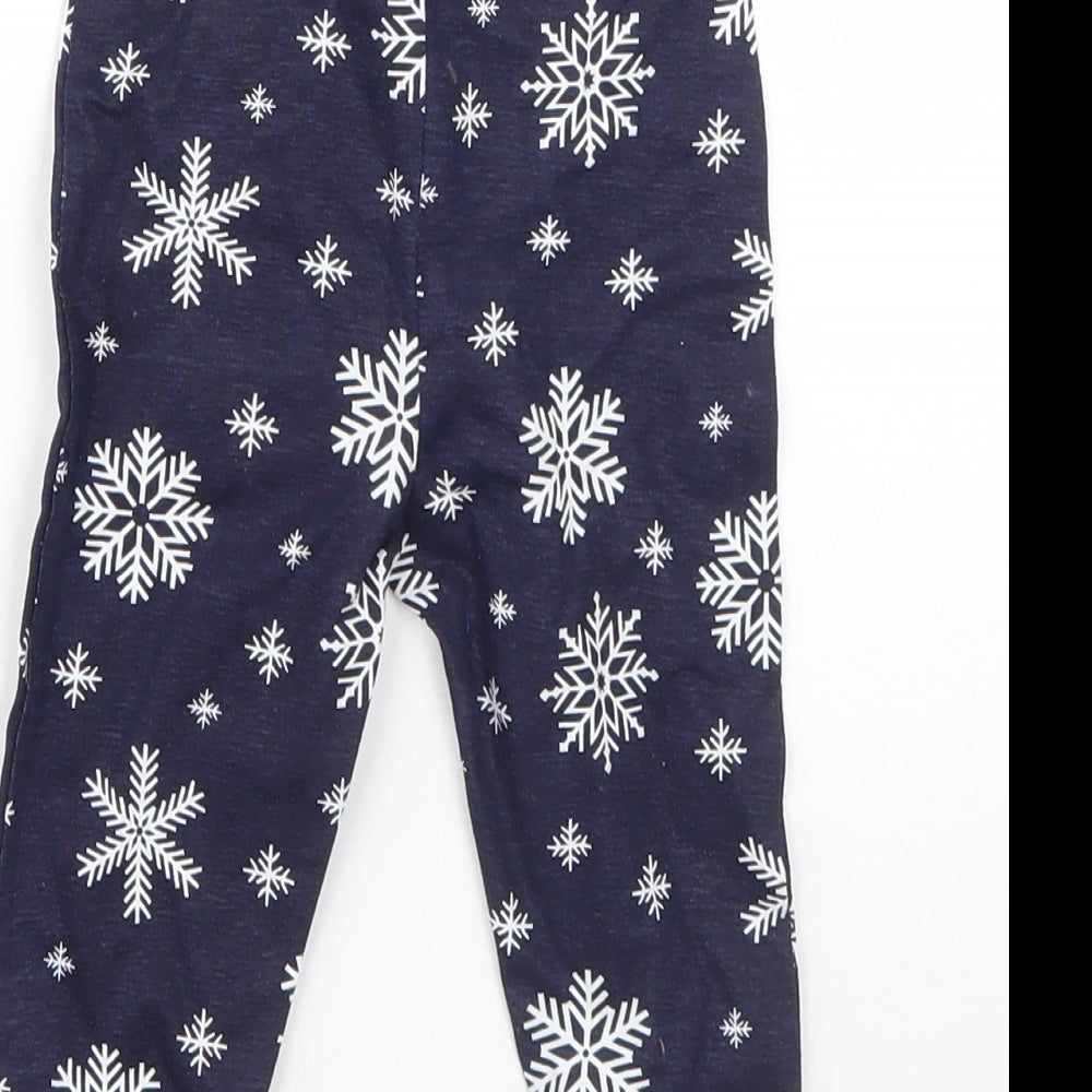 Baby Baby Blue  Cotton  Pyjama Pants Size 6-9 Months   - christmas