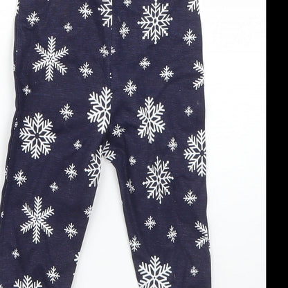 Baby Baby Blue  Cotton  Pyjama Pants Size 6-9 Months   - christmas