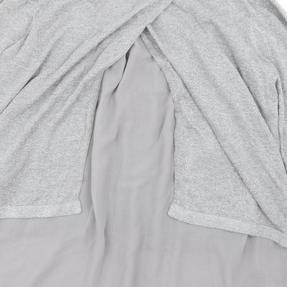 Wallis Womens Grey Round Neck  Viscose Pullover Jumper Size 14