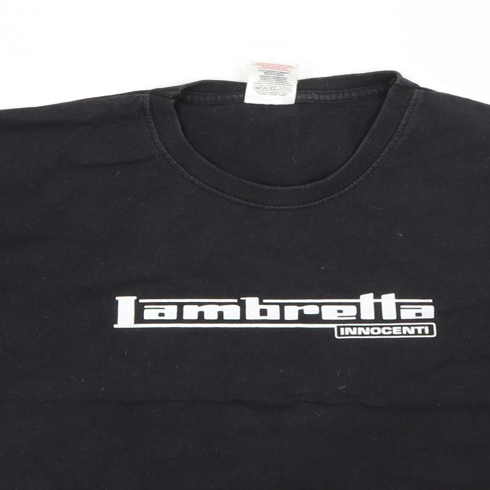 Fruit of the Loom Girls Black  Cotton Basic T-Shirt Size 7-8 Years Round Neck