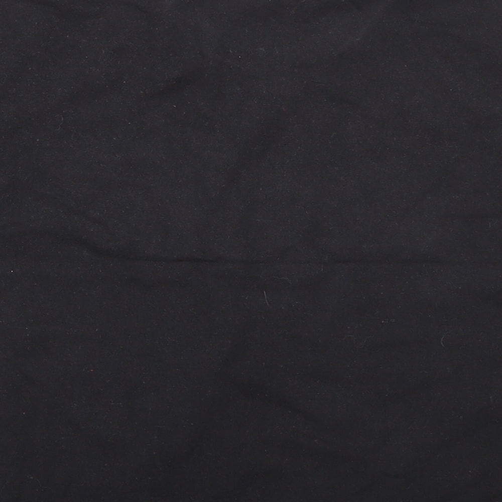 Fruit of the Loom Girls Black  Cotton Basic T-Shirt Size 7-8 Years Round Neck