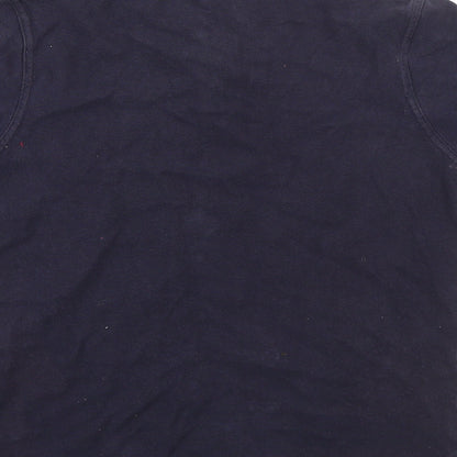 Brand and care label for George boys’ blue cotton basic polo, size 10-11, years collared