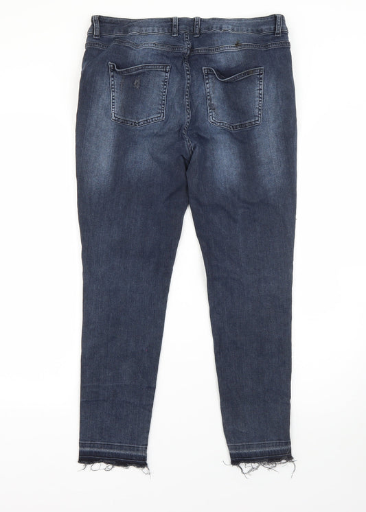 Very Womens Blue  Cotton Skinny Jeans Size 18 L28 in Regular