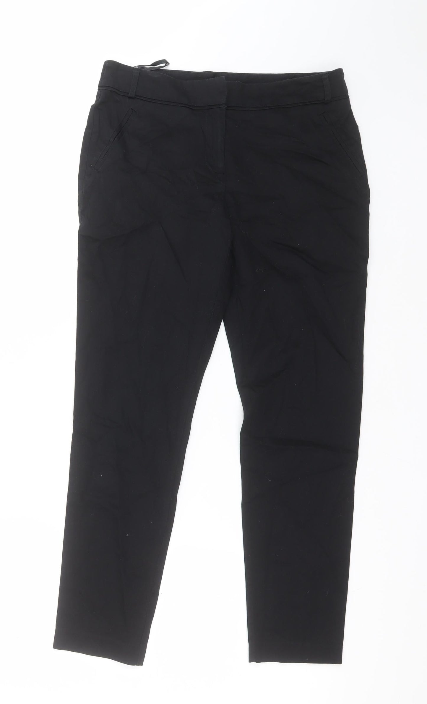 Womens UK Size 8 Dorothy Perkins Regular Fit Dress Pants Black Trousers