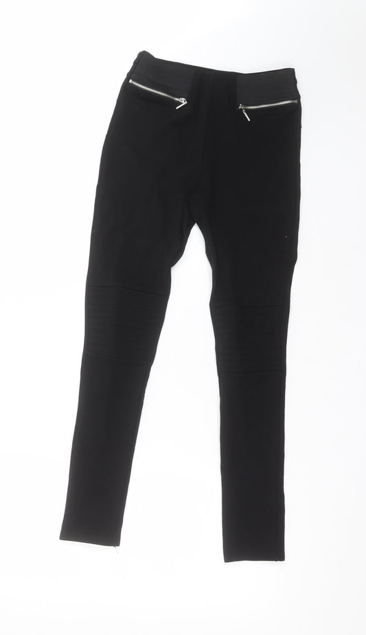 Womens UK Size S Zara   Black Leggings