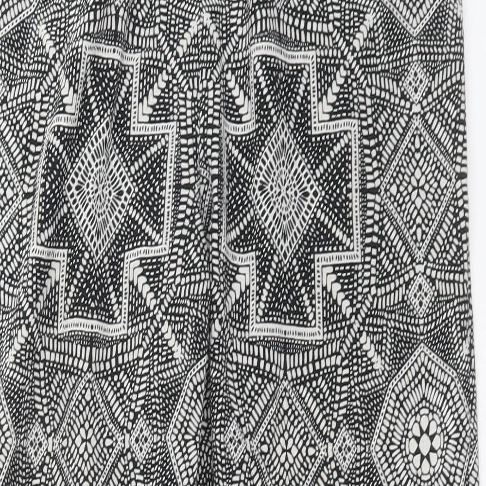 F&F Womens Multicoloured Geometric Polyester Trousers  Size 6 L28 in Regular