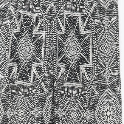 F&F Womens Multicoloured Geometric Polyester Trousers  Size 6 L28 in Regular