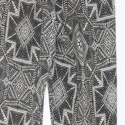 F&F Womens Multicoloured Geometric Polyester Trousers  Size 6 L28 in Regular