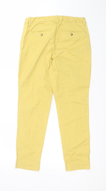 Womens UK Size 6 Gap Regular Fit Chino Yellow Trousers