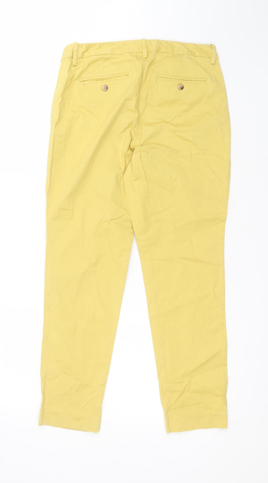 Womens UK Size 6 Gap Regular Fit Chino Yellow Trousers