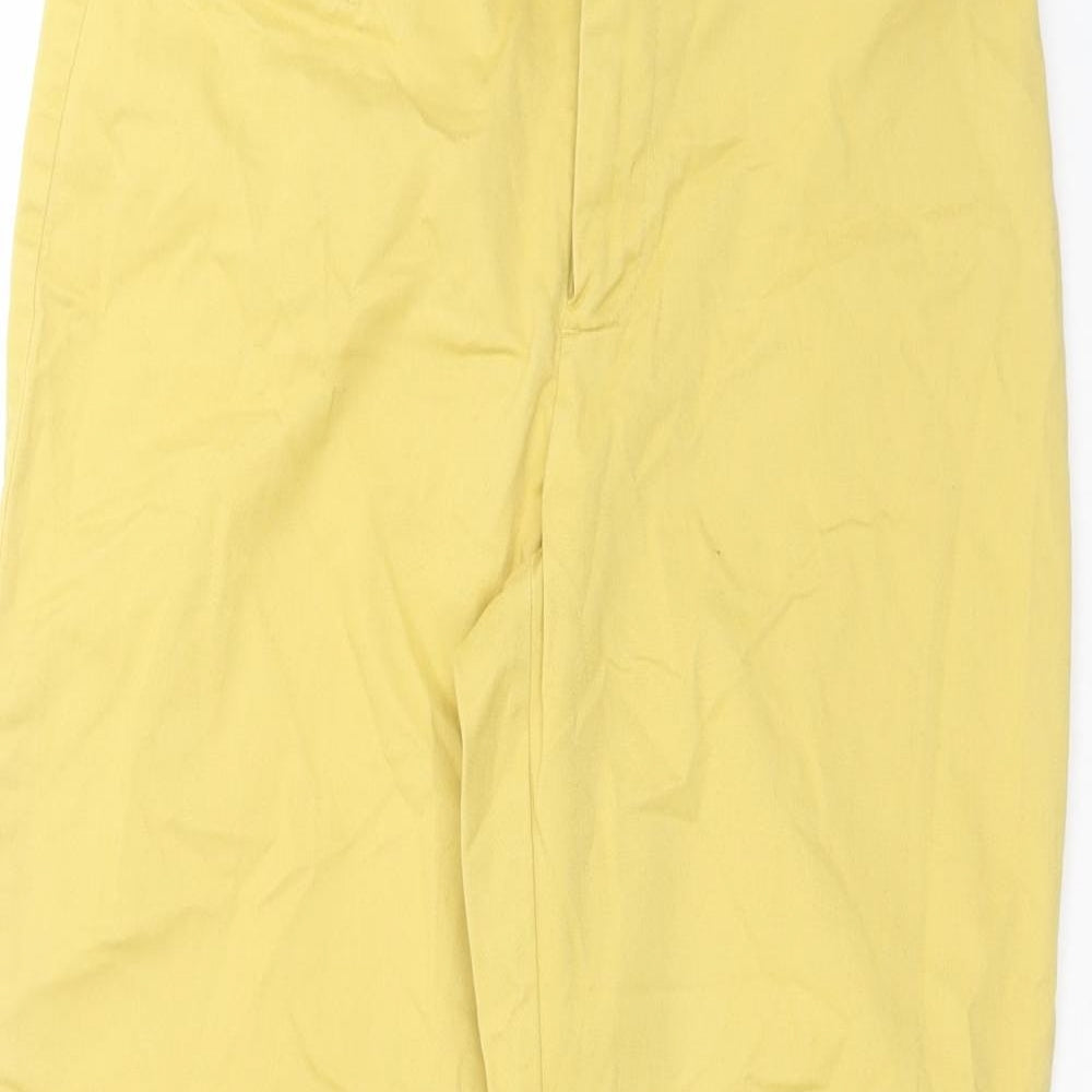 Womens UK Size 6 Gap Regular Fit Chino Yellow Trousers